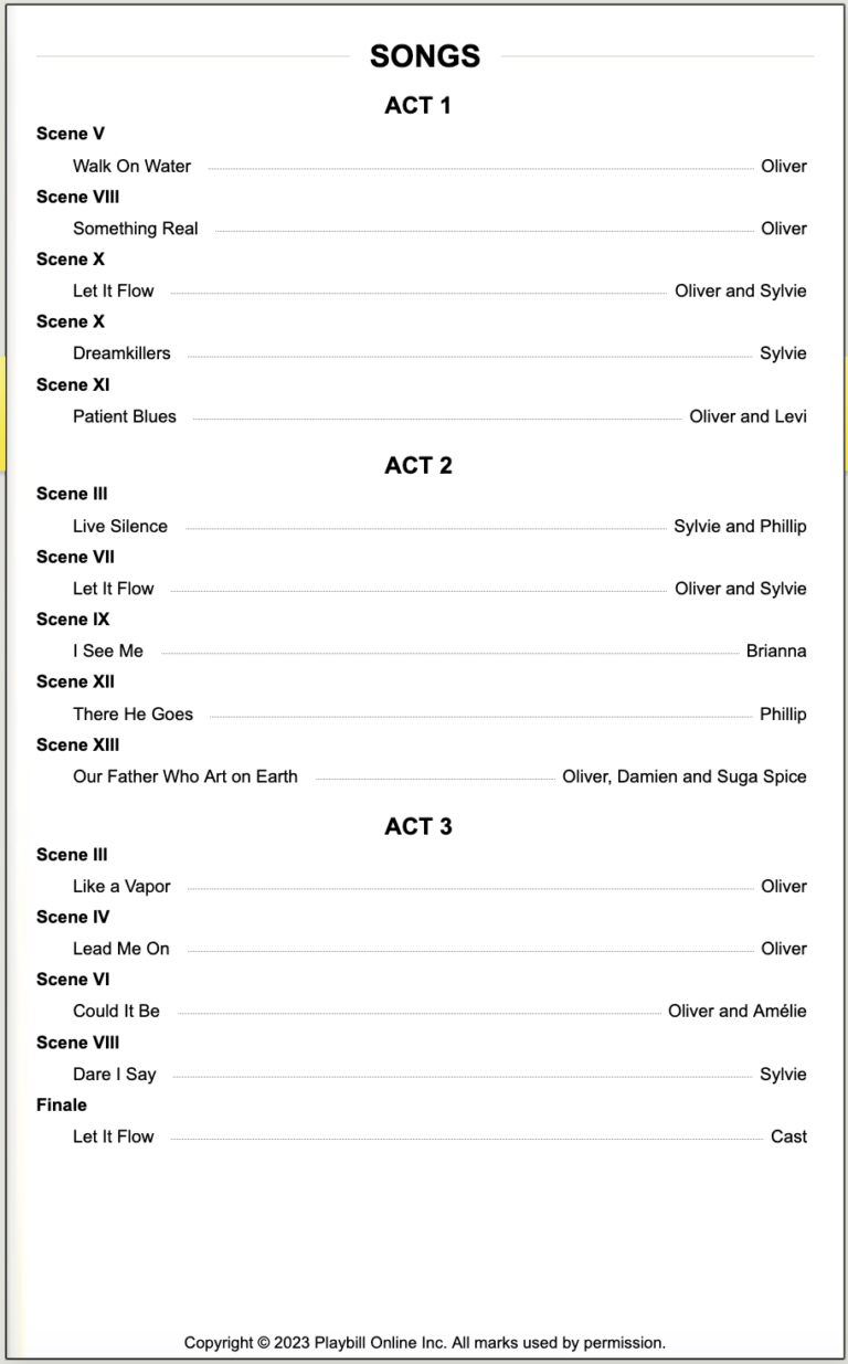 Let It Flow Playbill